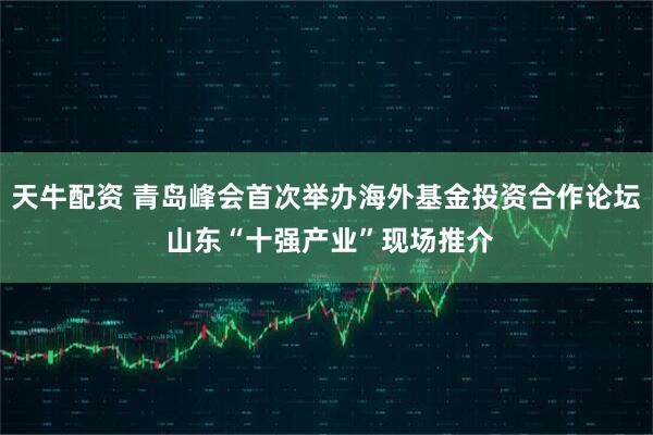 天牛配资 青岛峰会首次举办海外基金投资合作论坛 山东“十强产业”现场推介