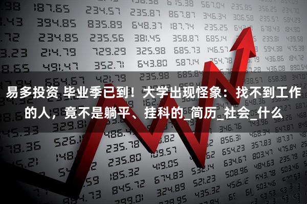 易多投资 毕业季已到！大学出现怪象：找不到工作的人，竟不是躺平、挂科的_简历_社会_什么